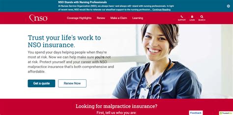 Nso nursing insurance - With over 500,000 nursing professionals insured, Nurses Service Organization (NSO) is the nation’s premier providers of malpractice insurance and risk management solutions to nurses. NSO is the preferred provider of more than 70 national and state professional nursing associations. 